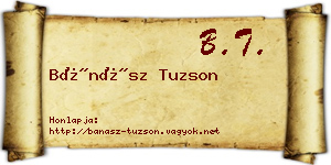 Bánász Tuzson névjegykártya